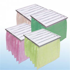 F5-F9 Midium Efficience Pocket Filter Bag HVAC Air Filter til Clean Room